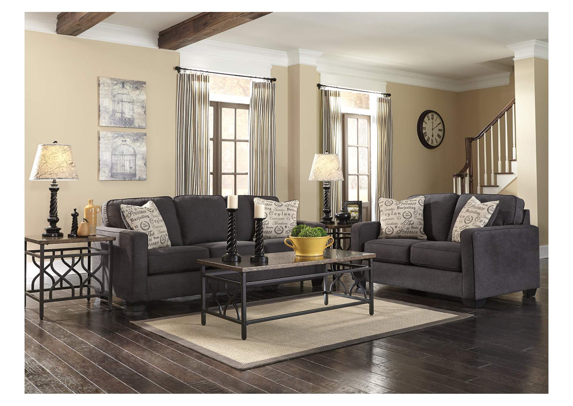 Sarah Furniture, Accessories & More | Houston, TX Alenya Charcoal Sofa 