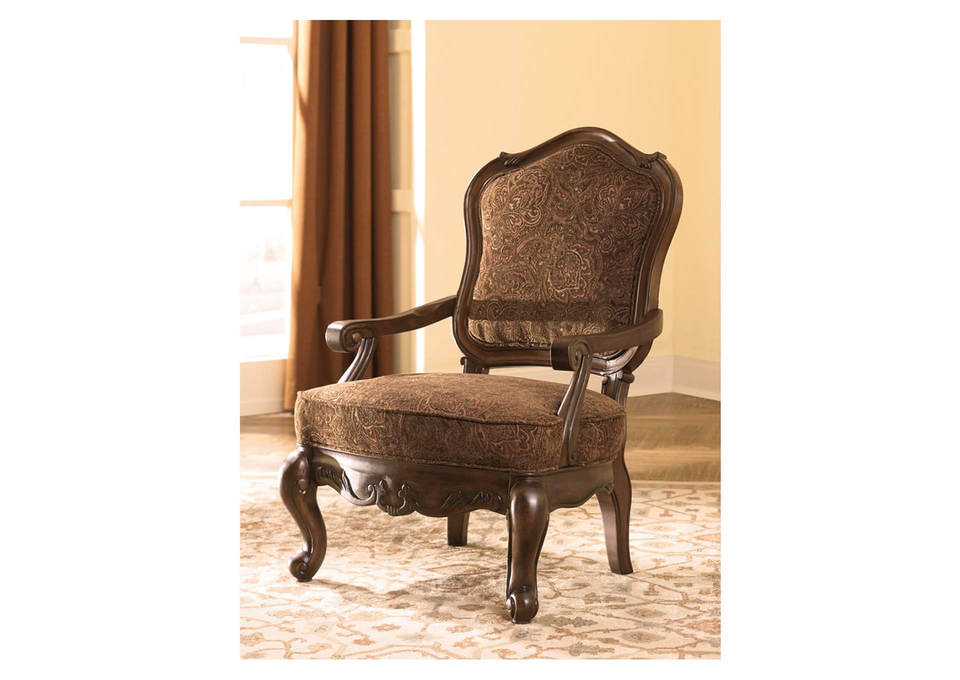 North Shore Dark Brown Showood Accent Chair