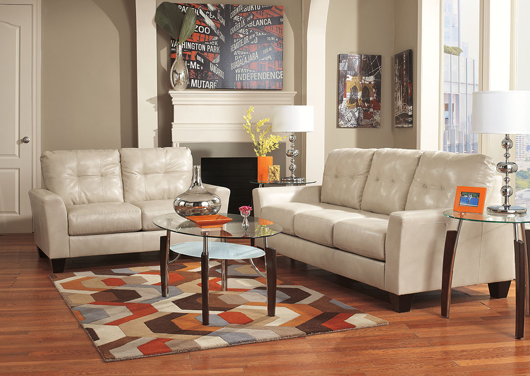 Paulie DuraBlend Taupe Sofa & Loveseat and Chaise,Benchcraft