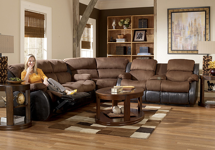 Presley Espresso Reclining Sectional,Signature Design by Ashley
