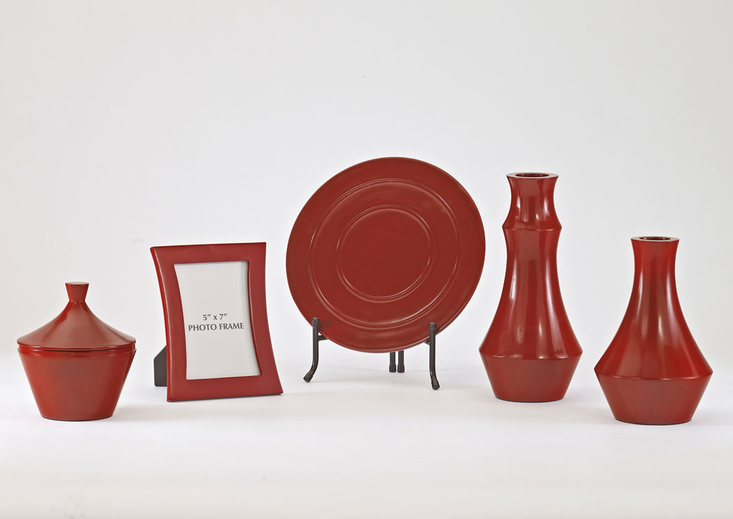 Sirilla Red 5-Piece Accessory Set,Signature Design by Ashley