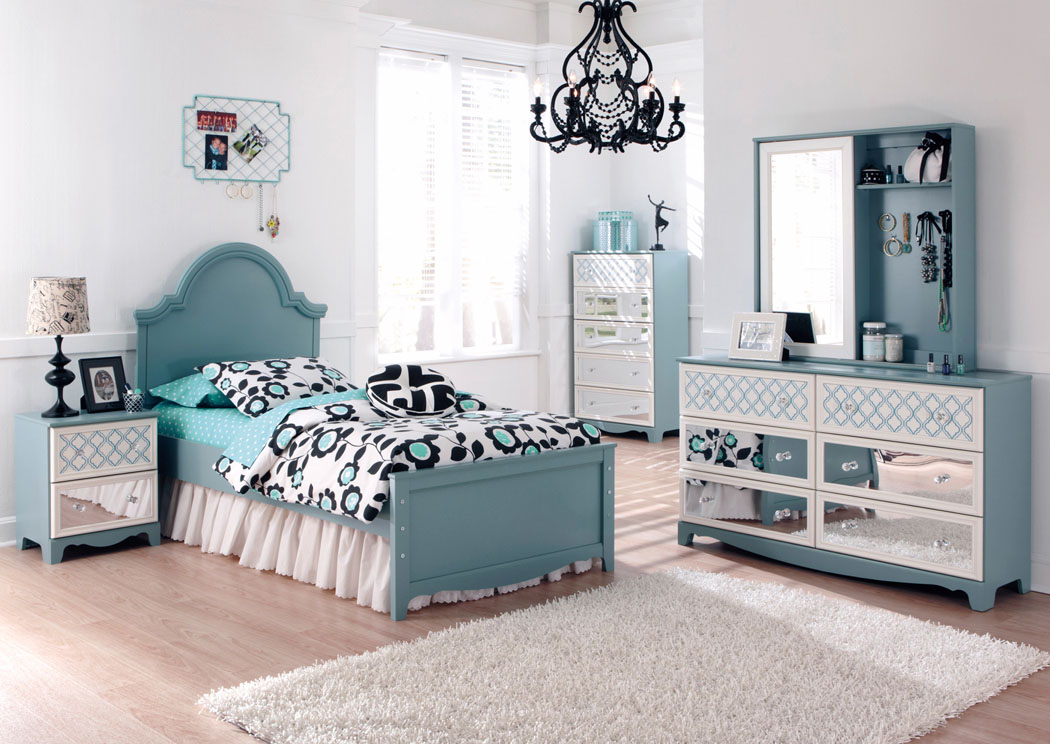 Mivara Twin Panel Bed, Dresser & Mirror,Signature Design by Ashley