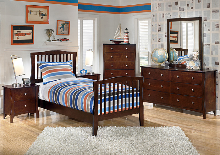 Rayville Twin Panel Bed, Dresser & Mirror,Signature Design by Ashley