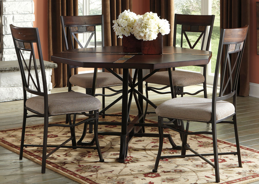 Vinasville Round Dining Table w/ 4 Side Chairs,Signature Design by Ashley