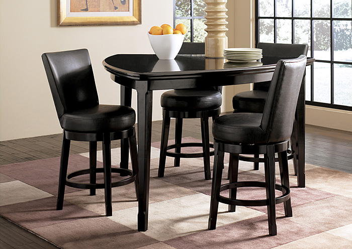 Emory Triangle Counter Table & 4 Stools,Millennium