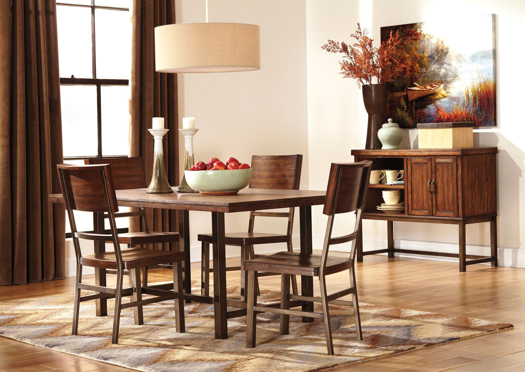 Riggerton Rectangular Dining Table w/ 4 Chairs,Signature Design by Ashley