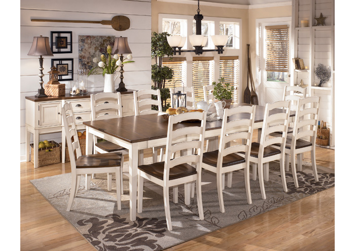 Whitesburg Rectangular Extension Table & 4 Side Chairs,Signature Design by Ashley