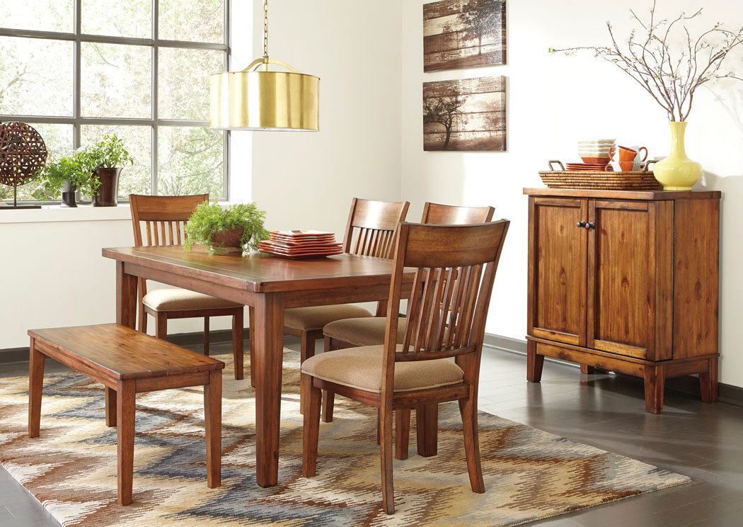 Shallibay Rectangular Dining Table w/ Bench & 4 Side Chairs,Signature Design by Ashley