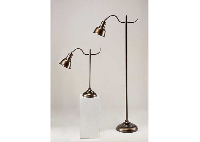 Bronze Palesa Metal Lamp (Set of 2),Signature Design by Ashley
