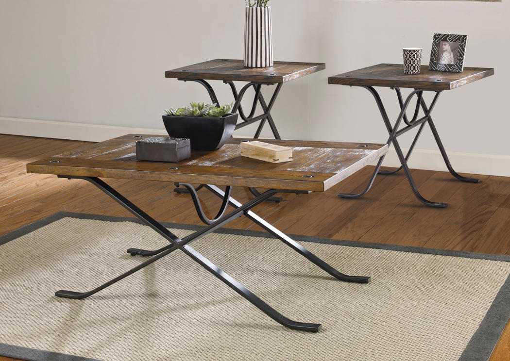 Freimore Occasional Table Set (Cocktail & 2 Ends),Signature Design by Ashley