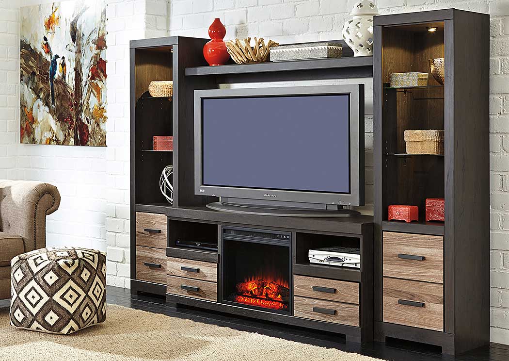 Harlinton Entertainment Center w/ LED Fireplace Insert