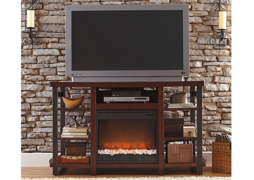 Challiman Large TV Stand w/ LED Fireplace Insert,Signature Design by Ashley