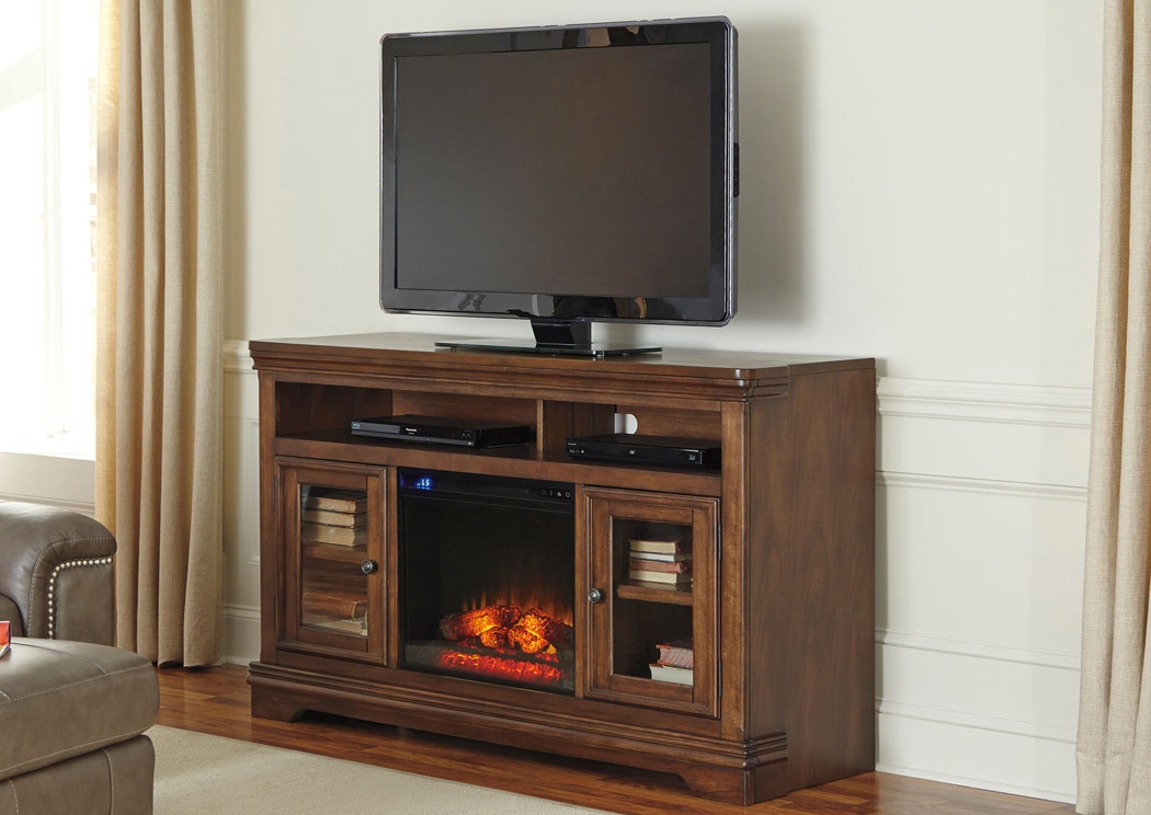Farimoore Extra Large TV Stand w/ LED Fireplace Insert,Signature Design by Ashley