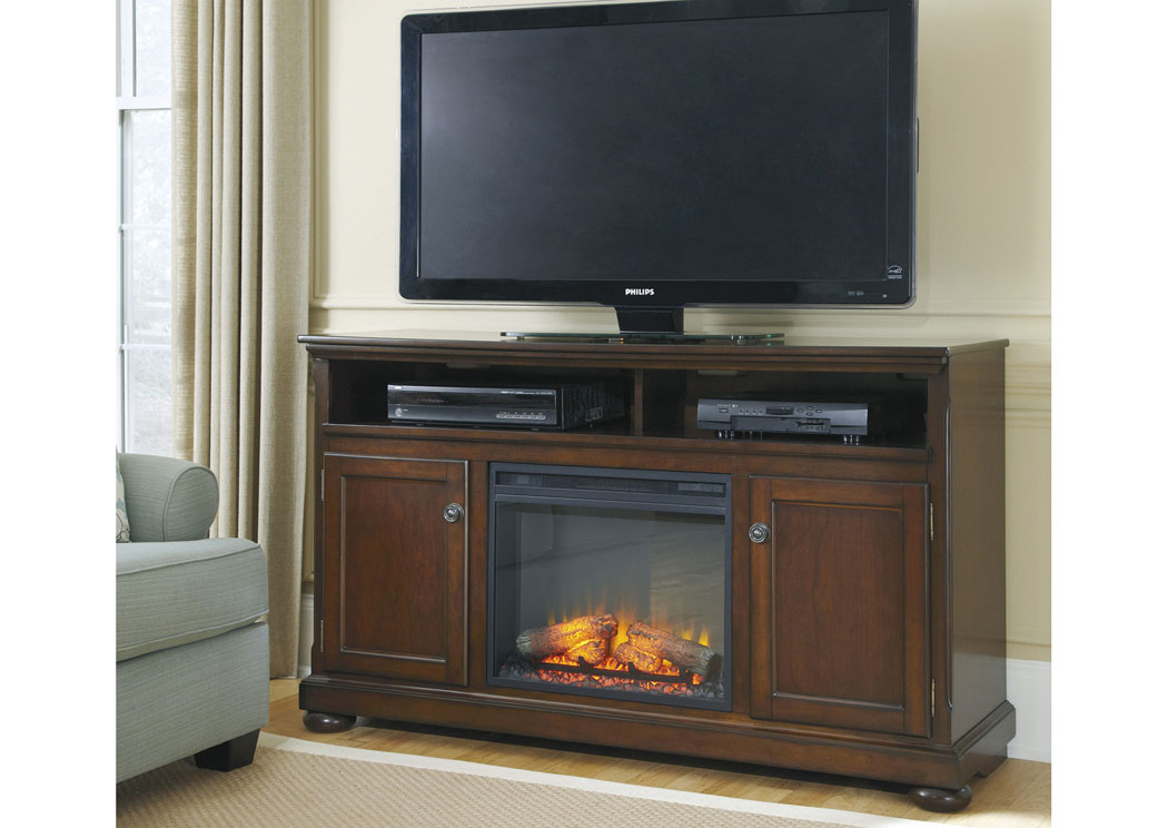 Porter Large TV Stand w/ LED Fireplace Insert,Millennium