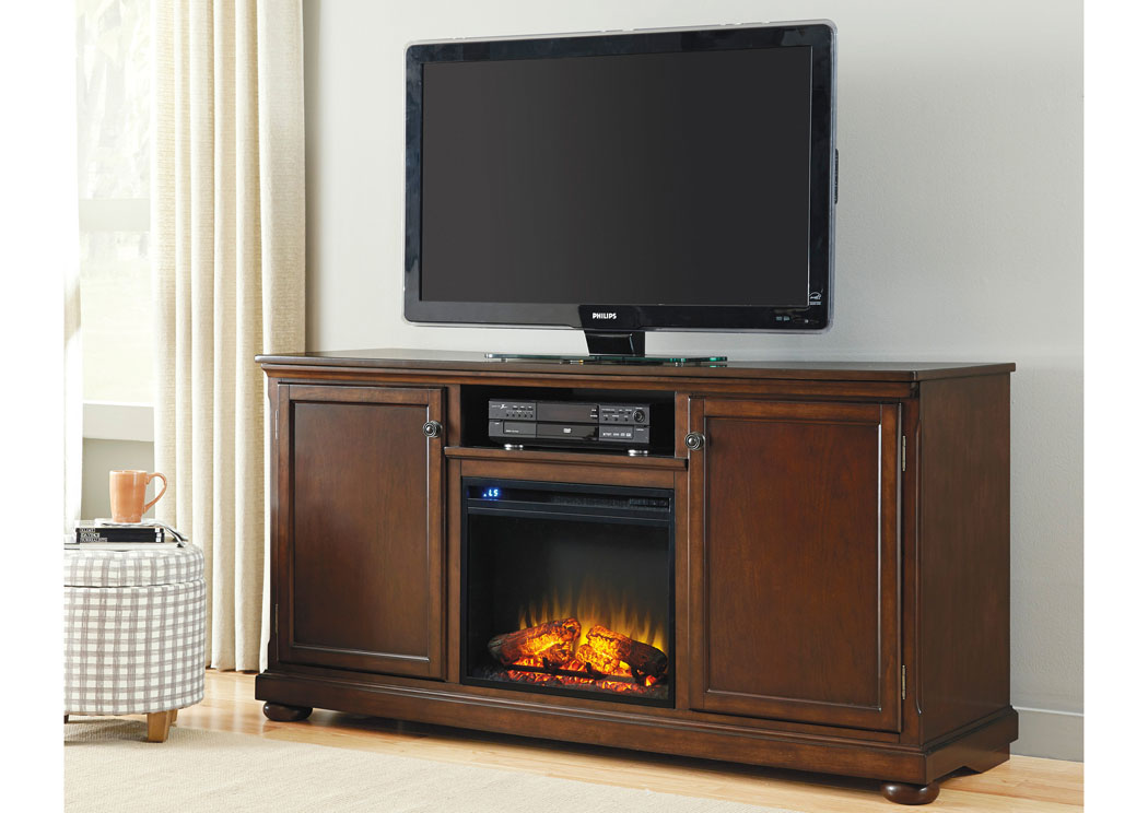 Porter Large TV Stand w/ LED Fireplace,Millennium
