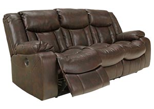 Image for Carnell Walnut Reclining Power Sofa