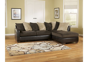 Image for Gemini Chocolate Right Facing Corner Chaise & Oversized Accent Ottoman