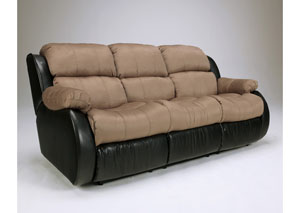Image for Presley Beige Reclining Sofa w/Drop Down Table