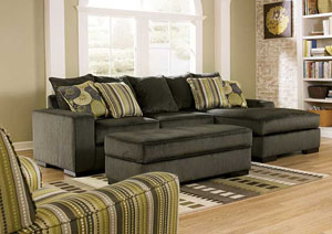 Freestyle Green Right Facing Sectional