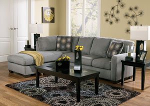 Zella Charcoal Left Facing Chaise Sectional,Signature Design by Ashley