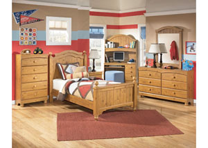 Stages Twin Poster Bed, Dresser & Mirror