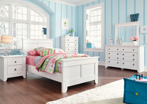 Iseydona Twin Panel Bed, Dresser & Mirror
