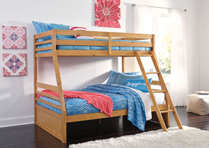 Hallytown Light Brown Twin/Full Bunkbed,Signature Design by Ashley