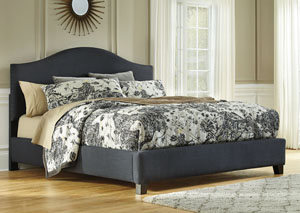 Kasidon Dark Gray California King Upholstered Bed,Signature Design by Ashley