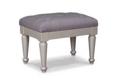 Coralayne Silver Upholstered Stool,Signature Design by Ashley