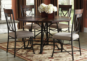 Vinasville Round Dining Table w/ 4 Side Chairs