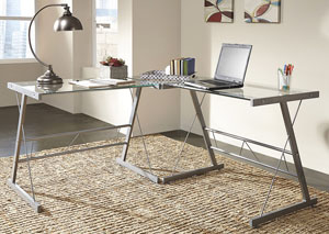 Image for Ondie Silver Finish L-Desk
