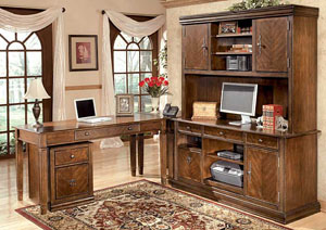 Hamlyn Large L-Shaped Desk w/Large Hutch & Credenza & File Cabinet,Signature Design by Ashley