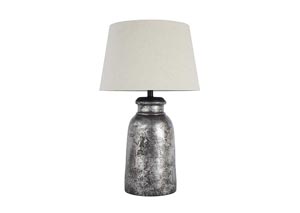 Image for Saleema Silver Finish Terracotta Table Lamp