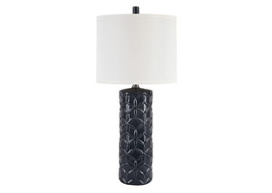 Image for Stephine Navy Ceramic Table Lamp