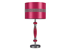 Hot Pink & Silver Finish Acrylic Table Lamp,Signature Design by Ashley