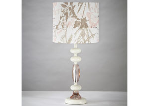 Serissa Off-White & Pink Table Lamp