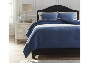 Aracely Blue King Comforter Set,Signature Design by Ashley