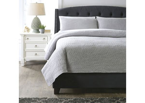 Image for Stitched Light Gray King Comforter Set