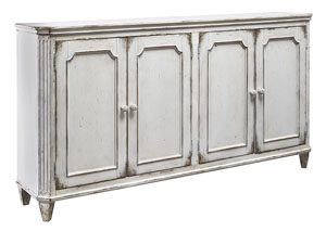 Mirimyn Antique White 4 Door Accent Cabinet,Signature Design by Ashley