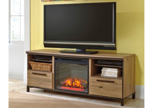 Dexfield Large TV Stand w/ LED Fireplace