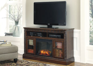 North Shore Large TV Stand w/ LED Fireplace Insert