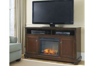 Porter Large TV Stand w/ LED Fireplace Insert