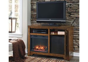 Chimerin Medium TV Stand w/ LED Fireplace Insert & Electric Cooler
