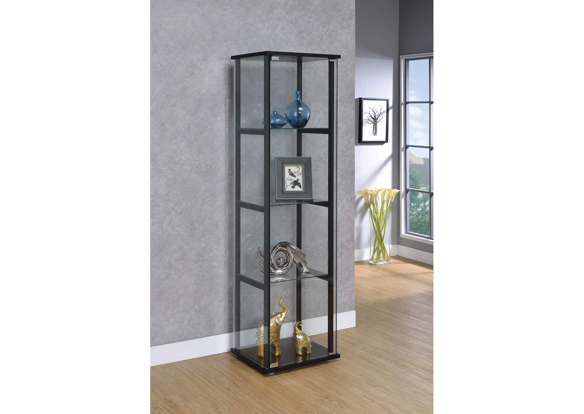 Coaster home furnishings 950170 curio cabinet black