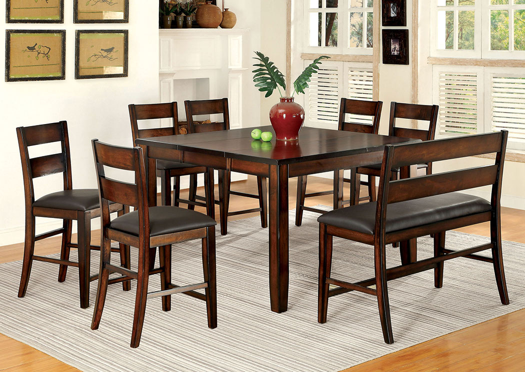 254807 Dickinson Ii Dark Cherry Counter Height Bench