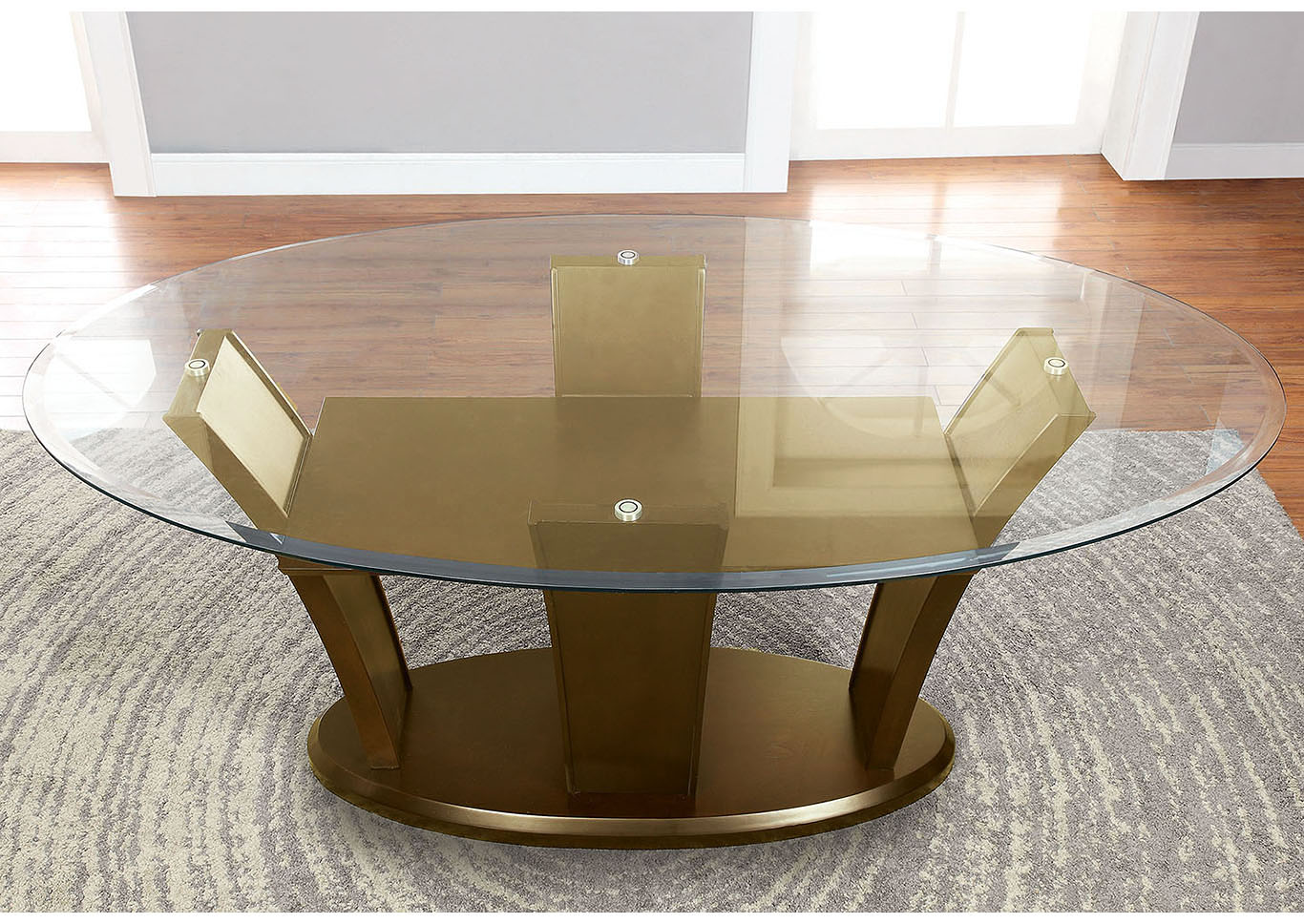 Glass Top For Dining Table : iNSPIRE Q Nova Round Glass Top Vortex Iron