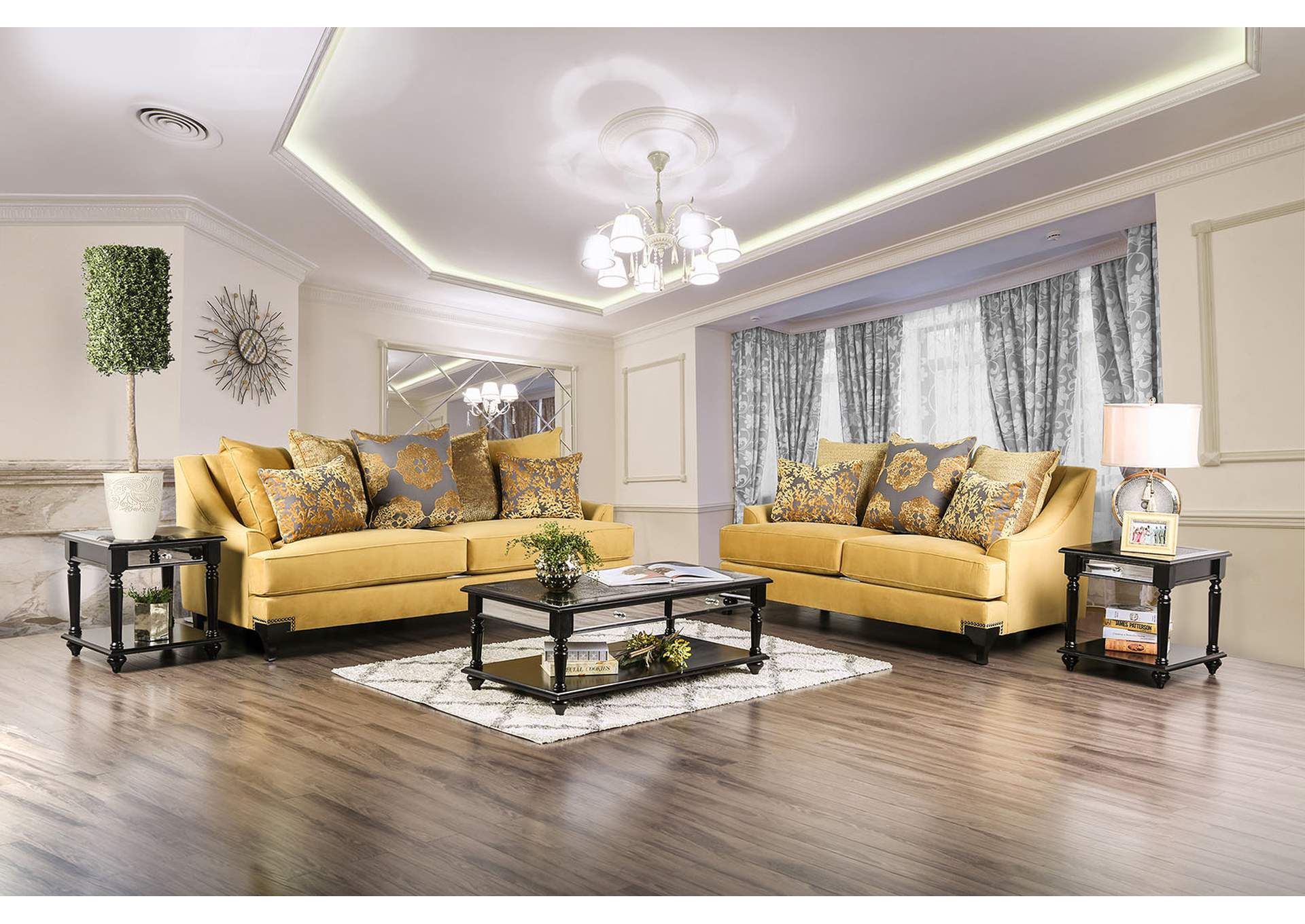 Samaritan Furniture Viscontti Gold Sofa