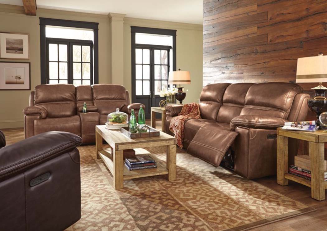 Fenwick Leather Power Reclining Sofa w/Power Headrest by Flexsteel The