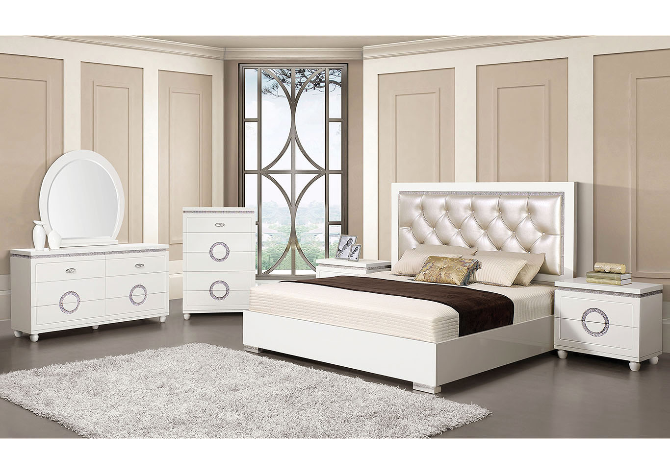 Goree S Furniture Opelika Al Vivaldi White Queen