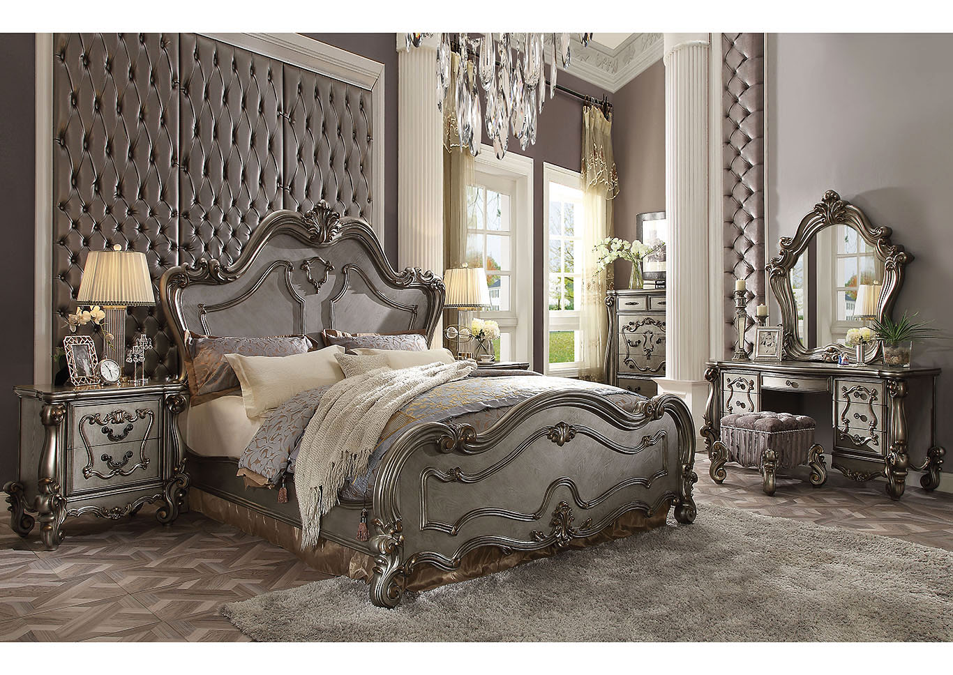 Best Buy Furniture And Mattress Versailles Antique Platinum Queen